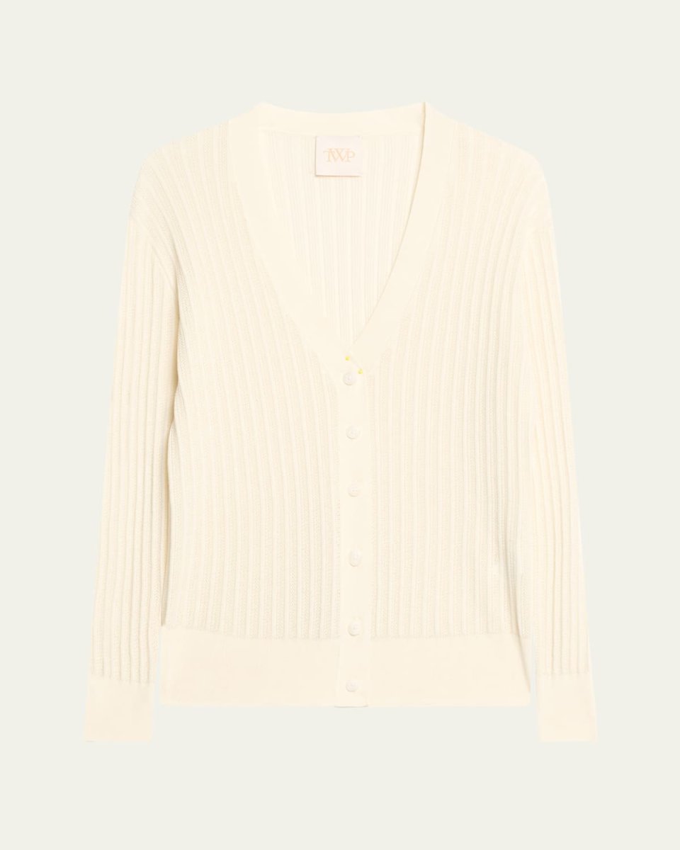 Pointelle-Knit Cardigan